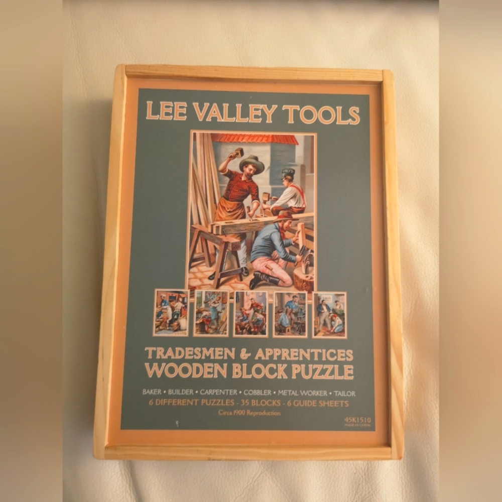 🌟HP!!🌟RARE COLLECTIBLE Lee Valley Wooden Block Puzzle
